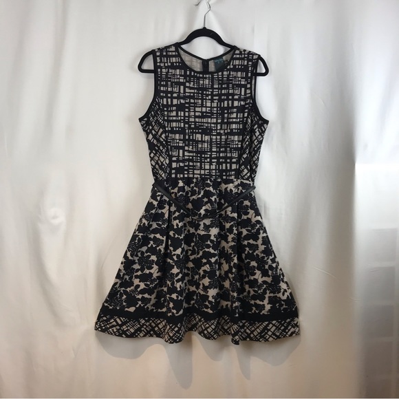 Gabby Skye Tan/Black Mixed Print Dress - Picture 3 of 16